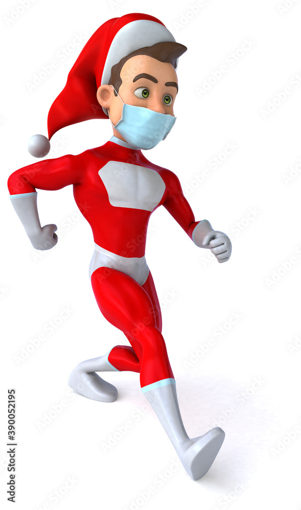 Fun super Santa Claus with a mask Fun super Santa Claus with a mask