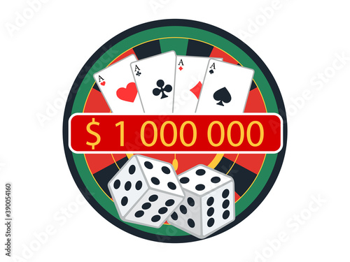 Online poker, internet gambling, online casino rooms concept.