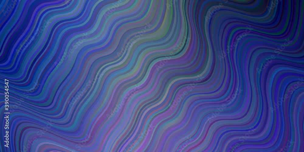 Obraz premium Light Pink, Blue vector background with bent lines.