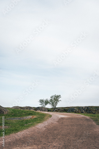 A walkway in Suomenlinna, Finland photo