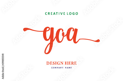 GOA lettering logo is simple, easy to understand and authoritative