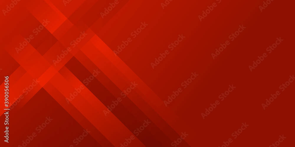 Fototapeta premium Abstract lines pattern technology on red gradients background.