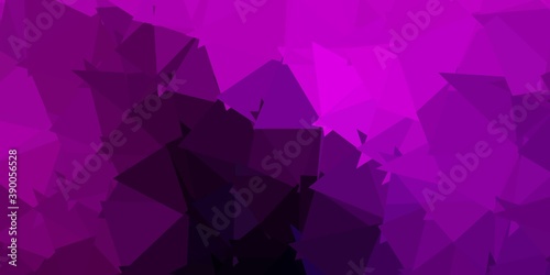 Dark pink vector triangle mosaic background.