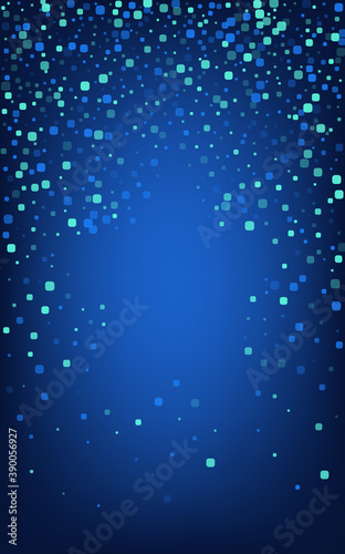 Blue Particle Carnaval Blue Vector Background. 