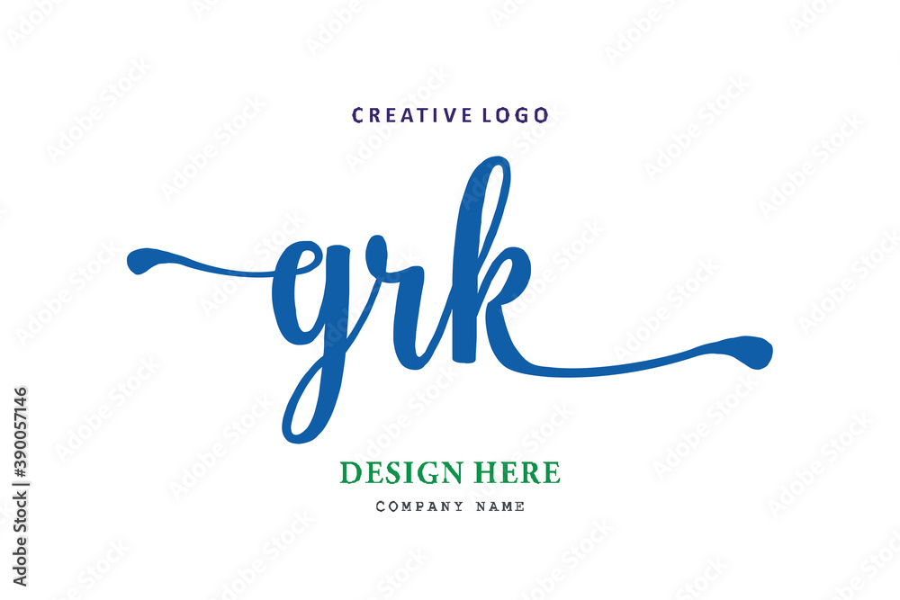 GRK lettering logo is simple, easy to understand and authoritative