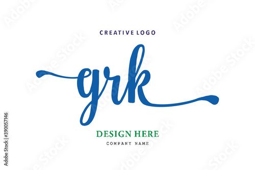 GRK lettering logo is simple, easy to understand and authoritative