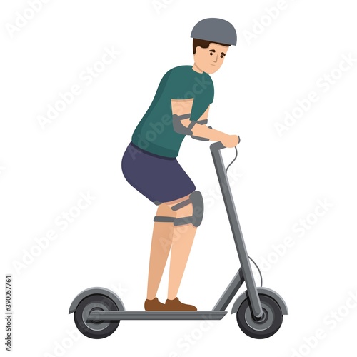 Sport electric scooter icon. Cartoon of sport electric scooter vector icon for web design isolated on white background
