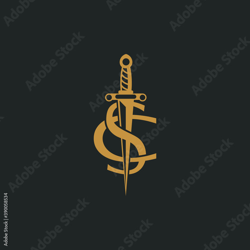 Vector Initial Letter  SC Logo Design Template