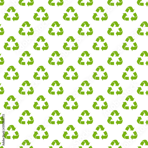 Recycle ecology Seamless pattern. Flat vector illustration.