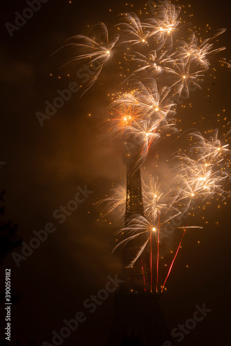 fireworks at Eiffel tower, The annual celebrations new year at Eiffel tower behria town Lahore Pakistan  photo