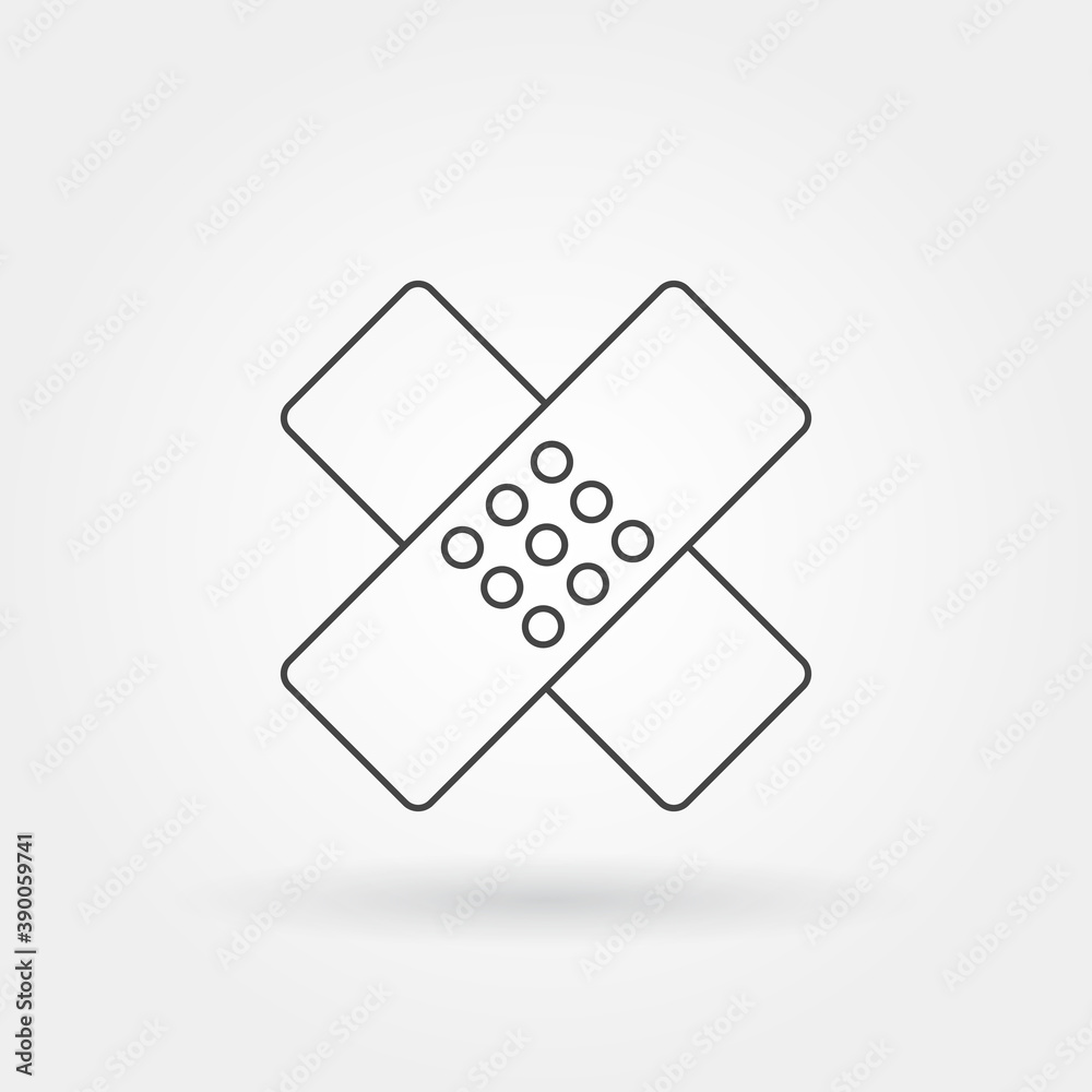 bandage single isolated icon with modern line or outline style bandage single isolated icon with modern line or outline style