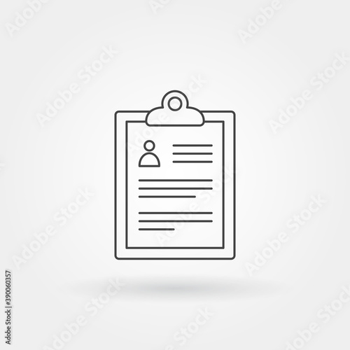 medical record single isolated icon with modern line or outline style