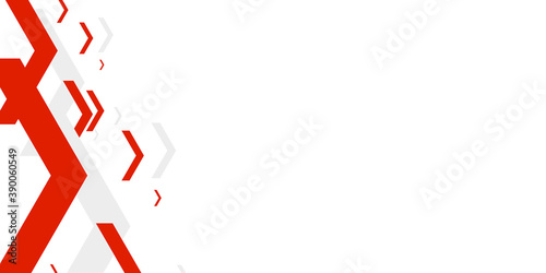Simple arrow red white abstract presentation background with blank copy space for text
