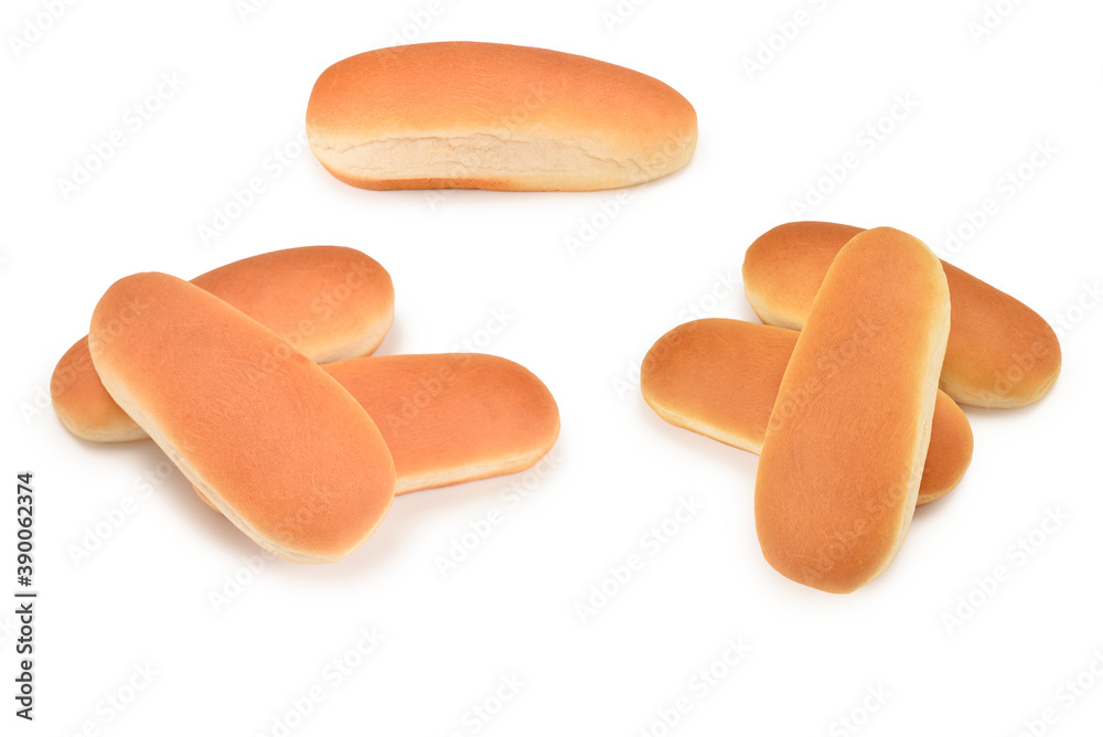 Hot dog bread isolated on white background. Hot dog bread isolated on white background.