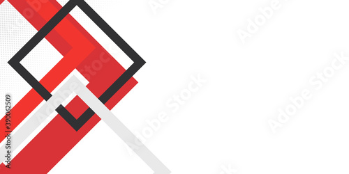Abstract white black red presentation background with triangle elements lines