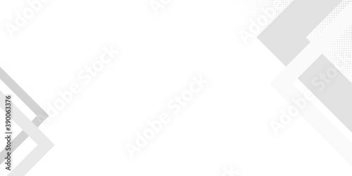Grey white abstract background geometry shine and layer element vector for presentation design. White background with square element lines