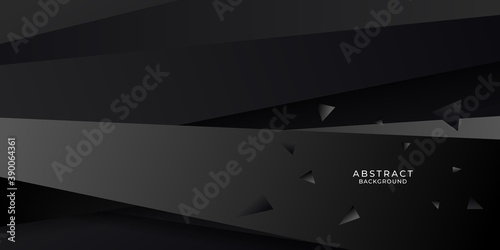 Dark black abstract background. Vector illustration design for business presentation, banner, cover, web, flyer, card, poster, game, texture, slide, magazine, and powerpoint. 