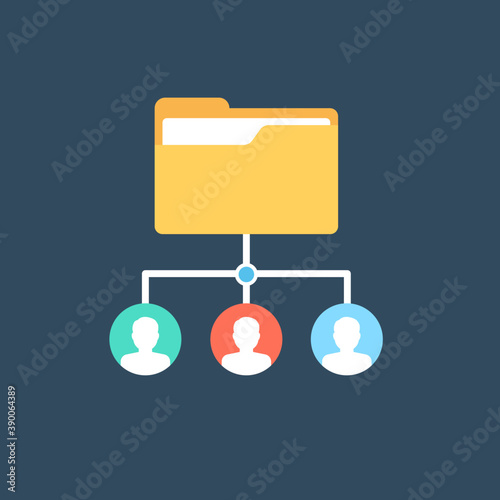 
Different computers linked each other with the image of cloud behind representing the concept of networking
