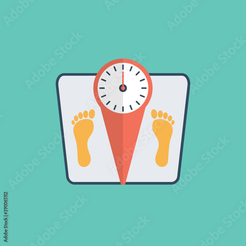 
Flat icon design of a weighing scale
