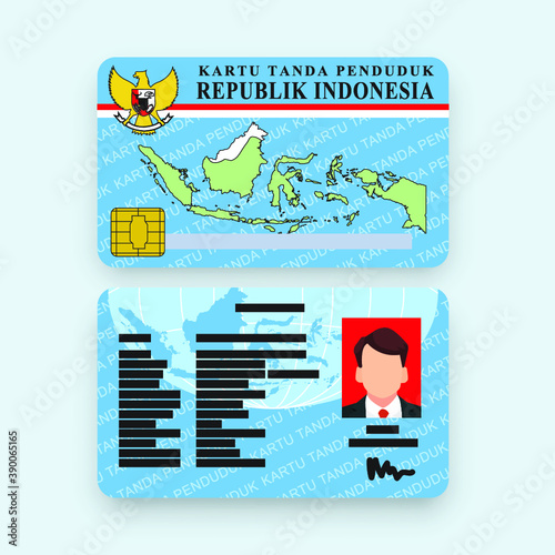 KTP indonesia id card Vector illustration flat design