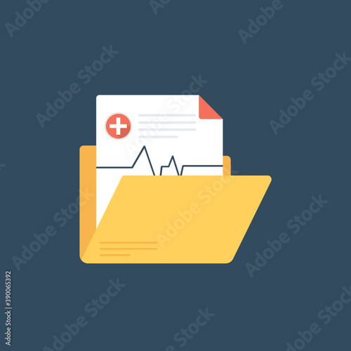 
Folder with medical records all in one place
