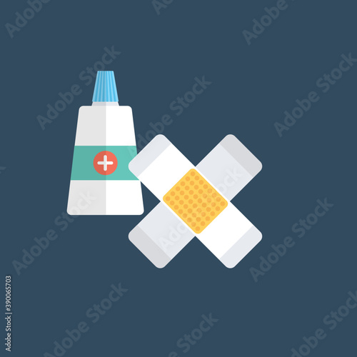 
A jar with medicine and injection by side presented as vaccination
