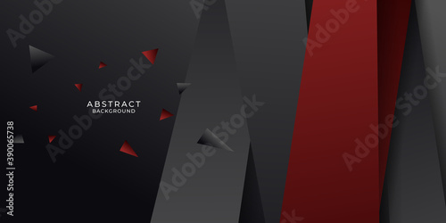 Red and black abstract metallic background with 3D layers. Suit for social media post stories and presentation template.