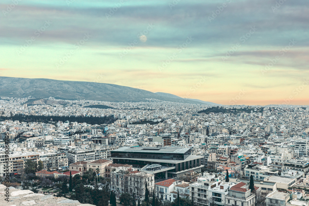 Views of the city of Athens in Greece, Europe