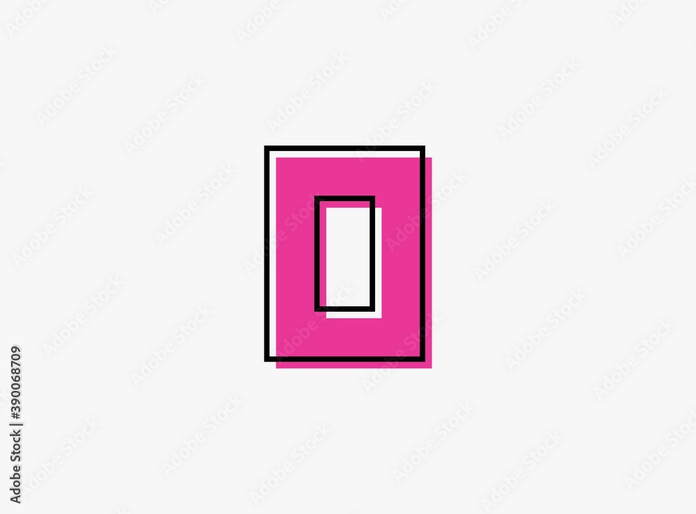 O font letter made of black frame outline shadow of font pink color. Vector illustration for logo, design element, poster etc. O font letter made of black frame outline shadow of font pink color. Vector illustration for logo, design element, poster etc.