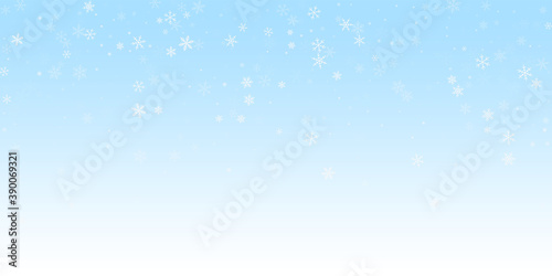 Sparse snowfall Christmas background. Subtle flyin