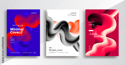 Creative design poster with Colorful Liquid wave