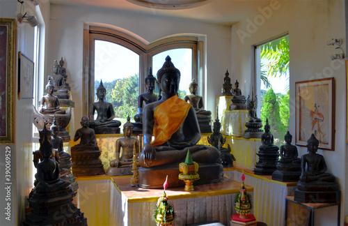 Chiang Rai, Thailand - Wat Tha Ton Meditating Buddhas photo