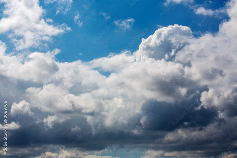 White clouds cumulus floating on blue sky for backgrounds concept White clouds cumulus floating on blue sky for backgrounds concept