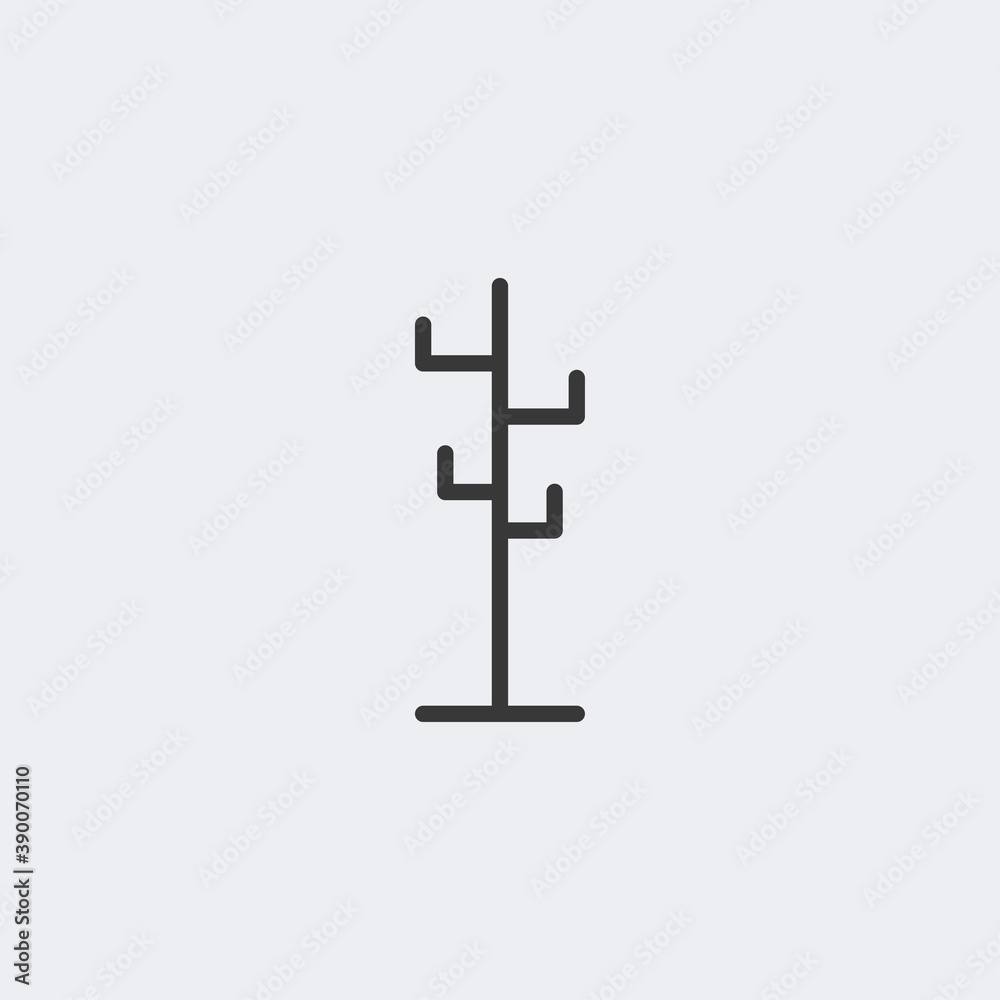 Obraz premium Rack hanger icon isolated on background. Closet symbol modern, simple, vector, icon for website design, mobile app, ui. Vector Illustration