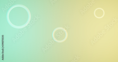 Render with torus on blue and green background