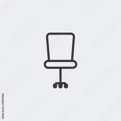 Office chair icon isolated on background. Furniture symbol modern, simple, vector, icon for website design, mobile app, ui. Vector Illustration