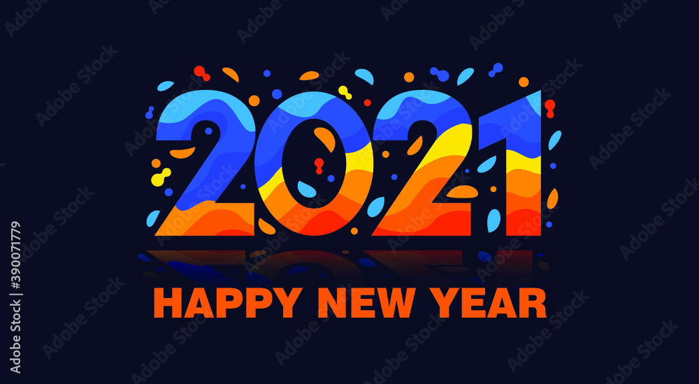 Happy new year 2021 with dark background Happy new year 2021 with dark background