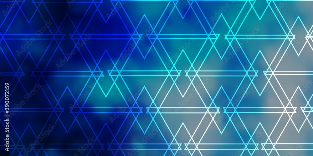 Fototapeta premium Light BLUE vector layout with lines, triangles.