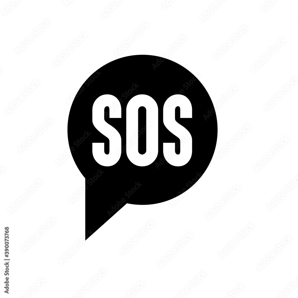 Sos pin marker. Speech icon boubble SoS Sos pin marker. Speech icon boubble SoS