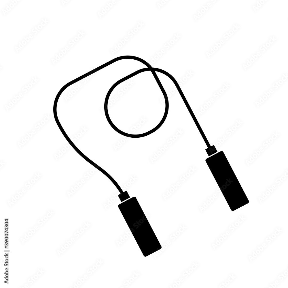 Jumping Rope illustration on white background Jumping Rope illustration on white background