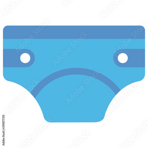 
Flat icon design of a diaper
