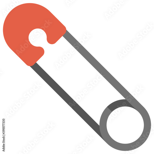 
Flat vector icon of a safety pin
