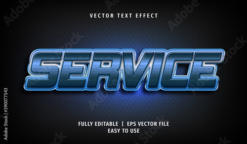 3D Service Text effect, Editable Text Style