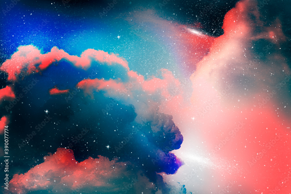 Fototapeta premium Colorful abstract universe textured background