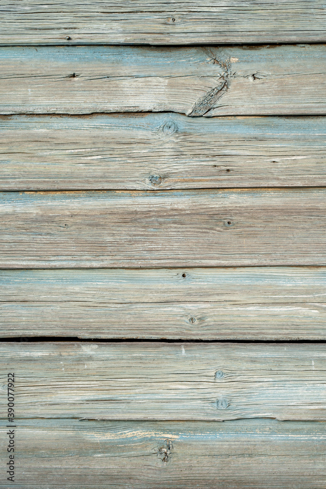 Fototapeta premium Closeup top view flatlay vertical color photography of painted in colourful pastel green and blue old blank wooden surface