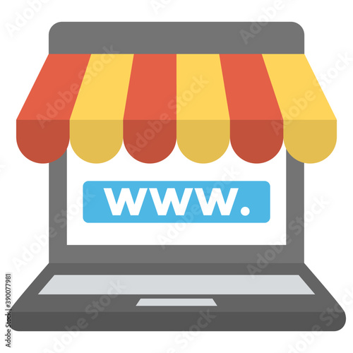 
Flat icon design of e commerce website 
