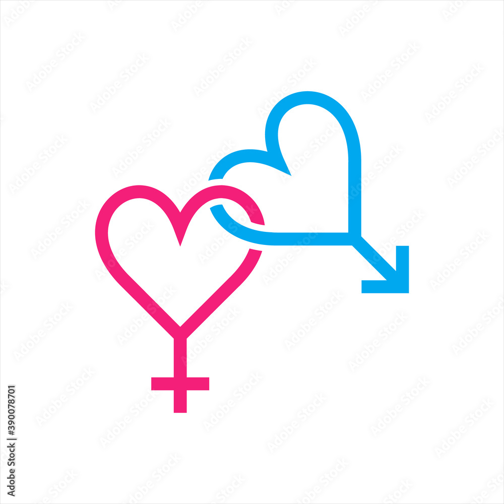 gender icon Male and female symbol set on white background color editable gender icon Male and female symbol set on white background color editable