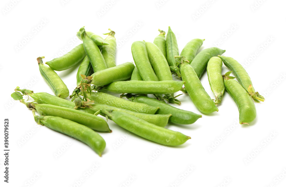 Fresh peas isolated on white background Fresh peas isolated on white background