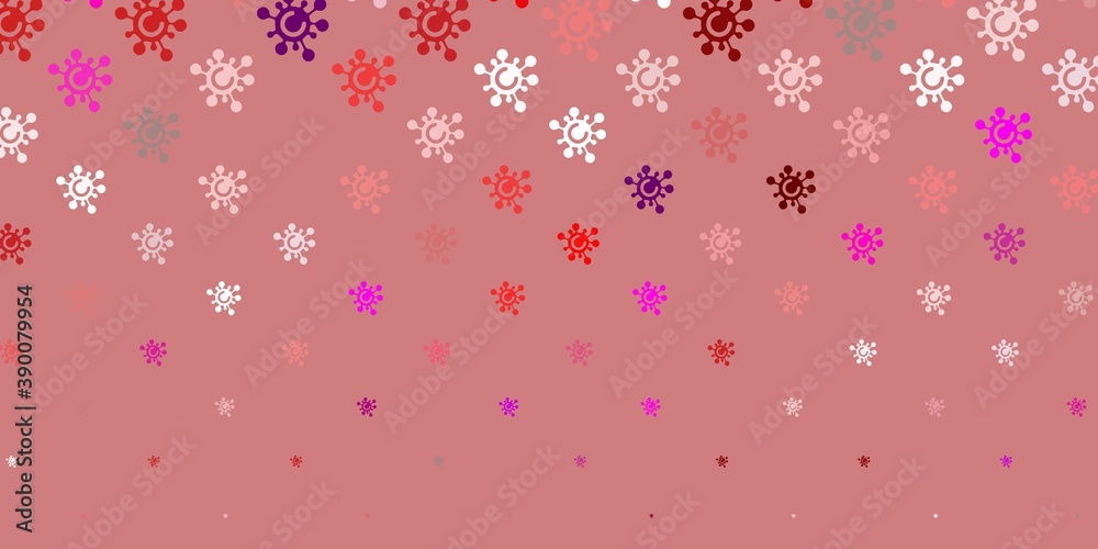 Light Pink, Yellow vector template with flu signs. Light Pink, Yellow vector template with flu signs.