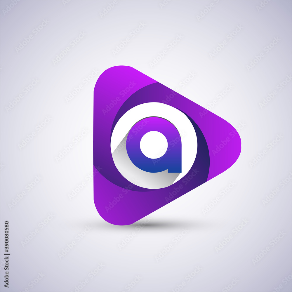 logo letter A rounded in the triangle shape, Vector design template elements for your Business or company identity. logo letter A rounded in the triangle shape, Vector design template elements for your Business or company identity.
